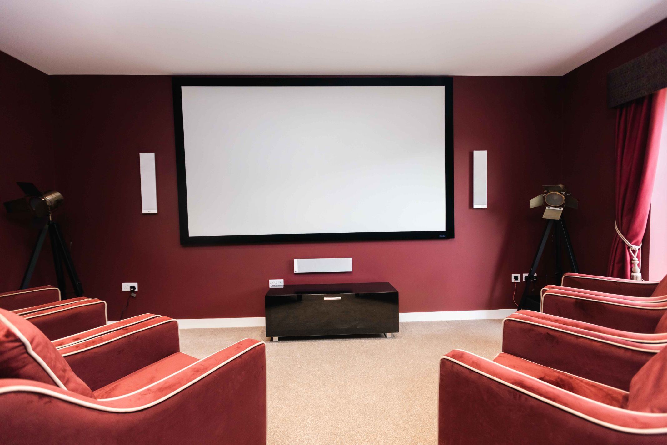 Projector Screen in Cinema Room