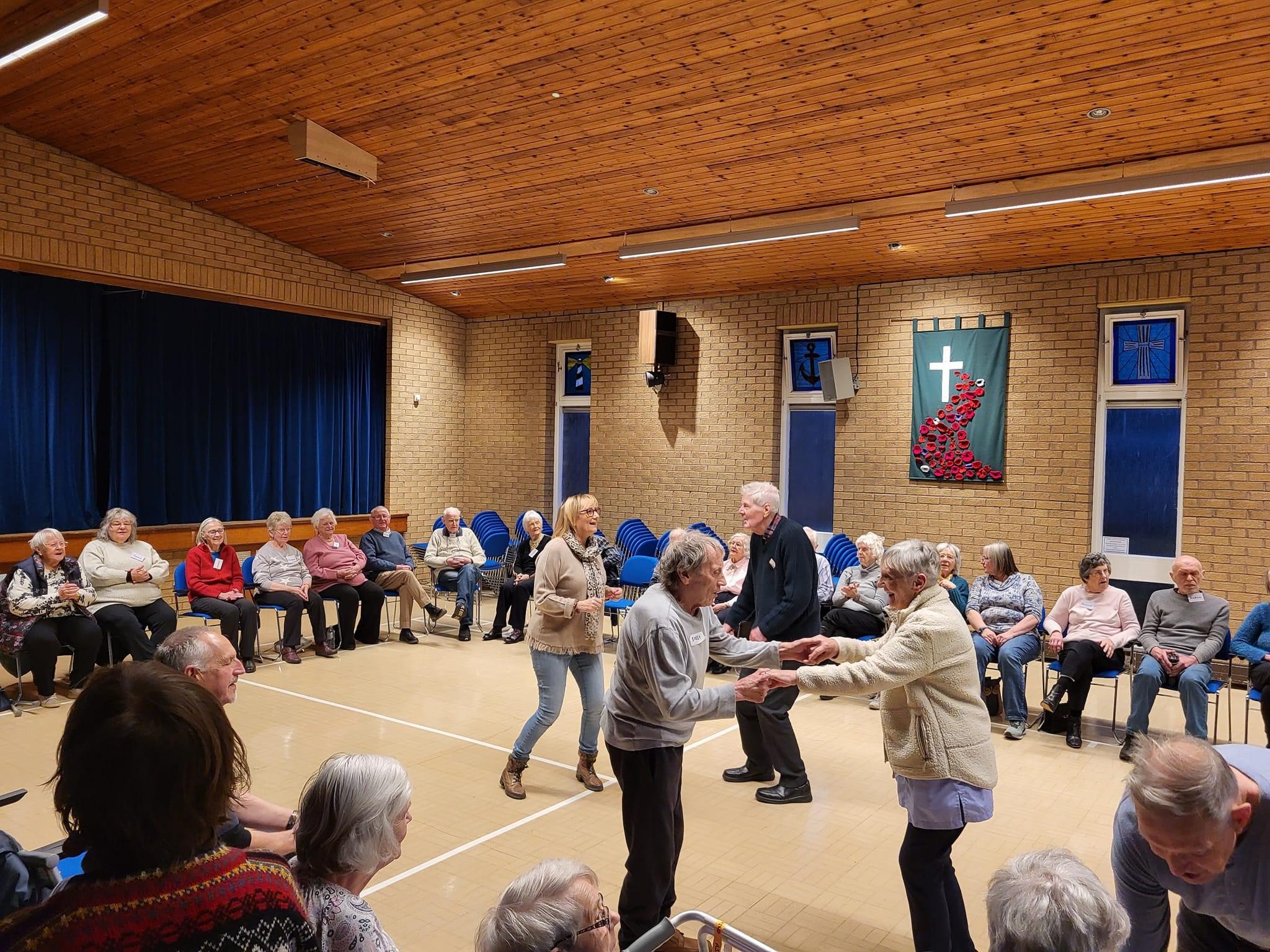 Residents Dancing in Hall
