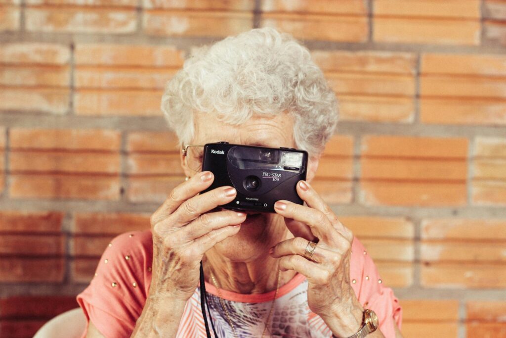 Resident with camera