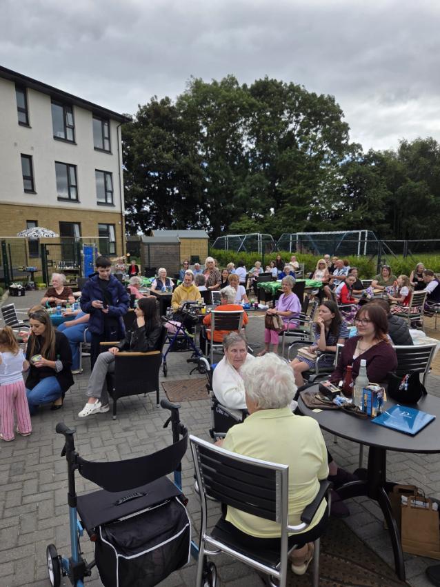 residents outside at summer fayre