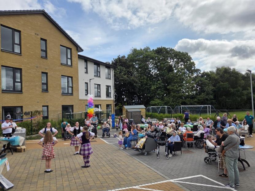 residents outside at summer fayre